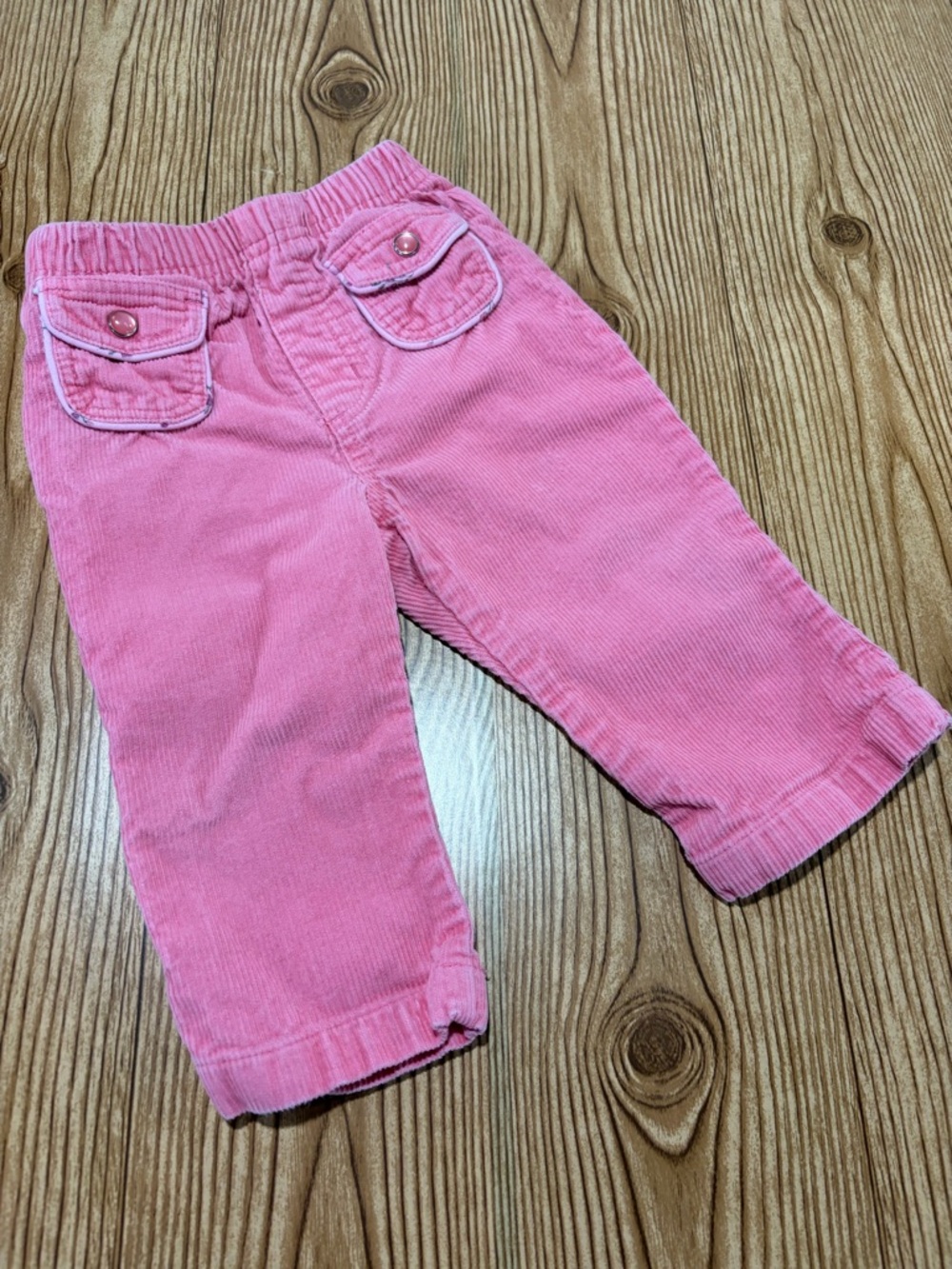 4/$20 Cherokee Pink Corduroy Pants with Button Pockets Cotton 6-12 Months